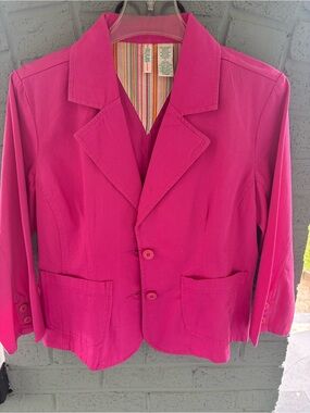 Vintage Bill Blass Hot Pink Blazer-Size Medium